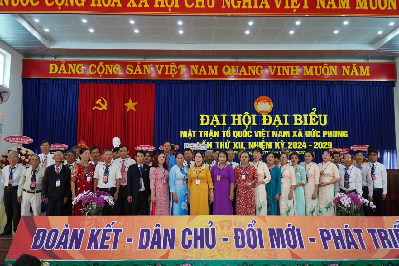 Mộ Đức: Đại hội điểm Mặt trận tổ quốc Việt Nam xã Đức Phong lần thứ XII, NK 2024-2029 thành công tốt đẹp