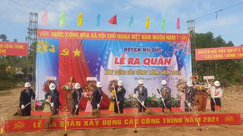 MỘ ĐỨC – LỄ RA QUÂN XÂY DỰNG CÁC CÔNG TRÌNH NĂM 2021