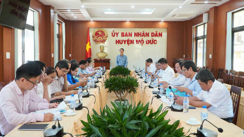 MỘ ĐỨC - BAN ĐẠI DIỆN HỘI ĐỒNG QUẢN TRỊ NGÂN HÀNG CHÍNH SÁCH XÃ HỘI HUYỆN TRIỂN KHAI NHIỆM VỤ QUÝ II NĂM 2025