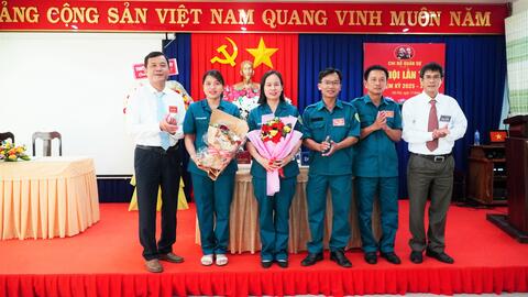 Đại hội Chi bộ Quân sự xã Mộ Đức lần thứ I, nhiệm kỳ 2025-2030, thành công tốt đẹp